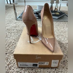 Christian Louboutin So Kate 120 nude patent size 37.5